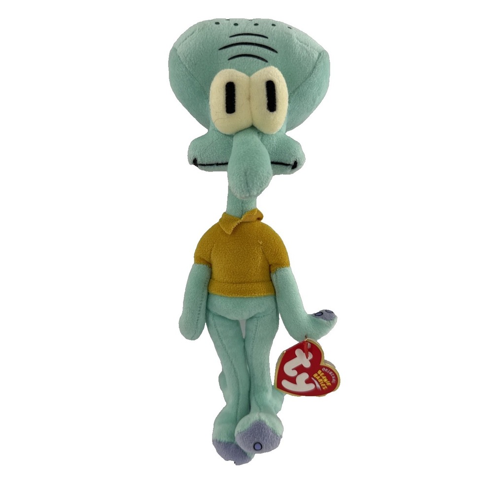 Ty Beanie Babies SpongeBob SquarePants Squidward Tentacles Plush 2004 40165